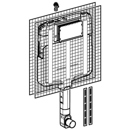 Réservoir encastré UP720 vue 3D